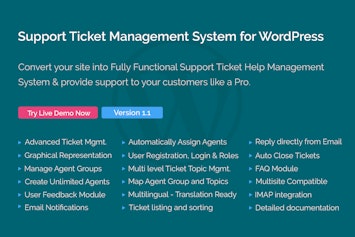 Support Ticket Management System for WordPress