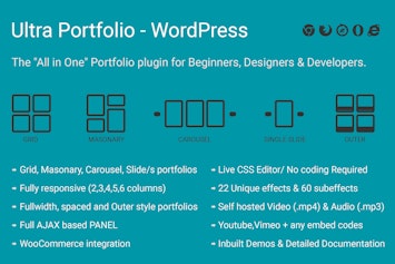 Ultra Portfolio — создайте стильное портфолио на WordPress