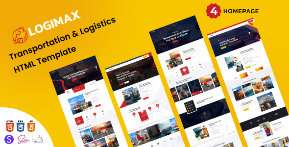 Logimax — HTML-шаблон для транспортных компаний и логистических операторов