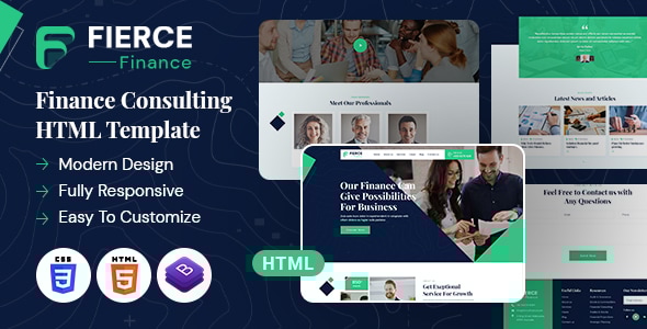 Fierce Finance — HTML-архитектура для сайта финансового консалтинга