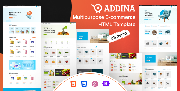 Addina — Адаптивный HTML шаблон для eCommerce: Профессиональная вёрстка и чистый код