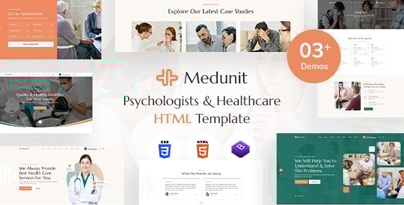 Medunit — Специализированный HTML-шаблон для психологов и медицинских учреждений