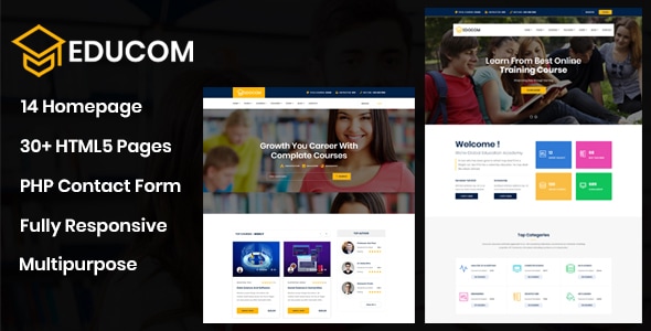 Educom — Адаптивный HTML шаблон для образования и LMS