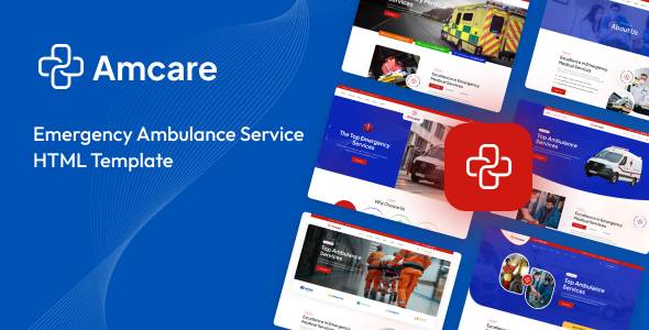 Amcare — HTML-шаблон для службы скорой помощи и медицинских организаций