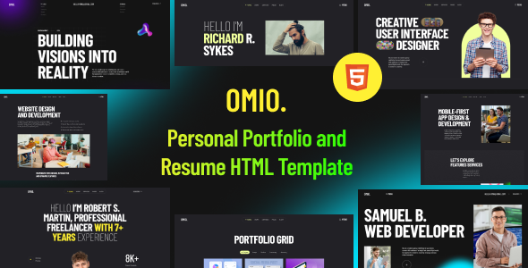 Обзор HTML-шаблона Omio: Инструмент для создания профессионального портфолио