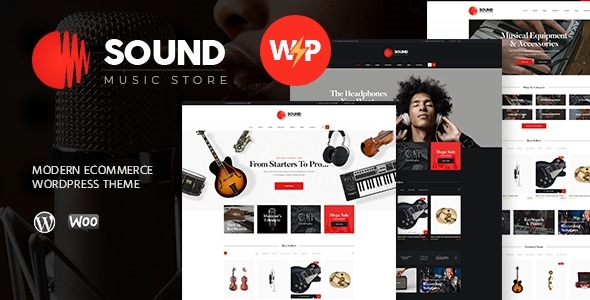 Sound — тема WordPress для интернет-магазина музыкальных инструментов