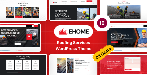 Ehome — профессиональная WordPress-тема для кровельных услуг и ремонта крыш
