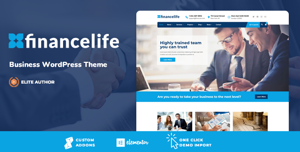 FinanceLife — Бизнес-тема WordPress