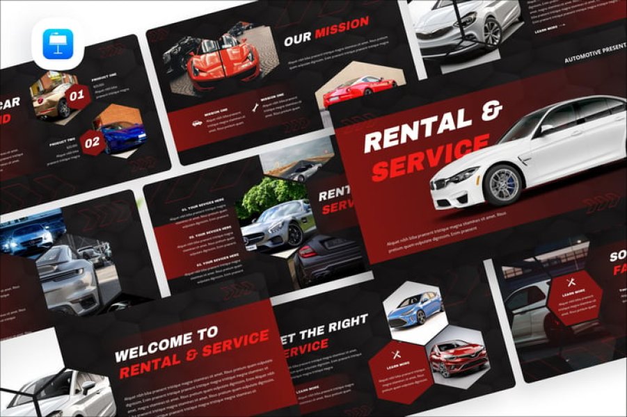 Car Rental & Services Keynote Presentation: Слайды, которые продают доверие и скорость