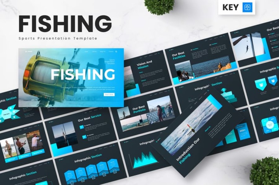 Fishing - Шаблоны для презентаций на тему спорта