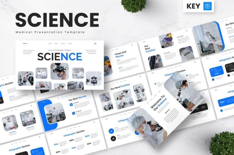 Science - научный шаблон для Keynote: когда визуальная точность важнее слов