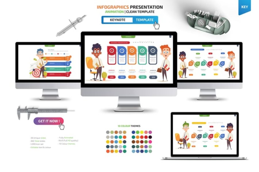 Шаблоны инфографических презентаций Keynote