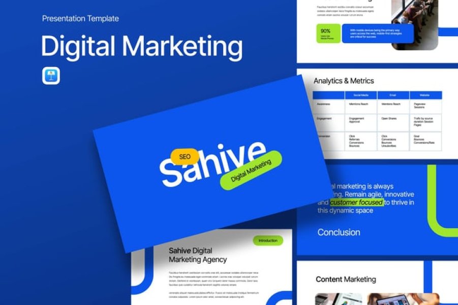 Шаблон для презентации в Digital Marketing