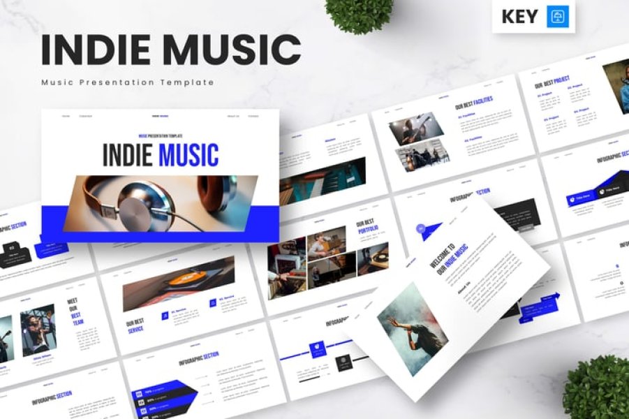 Шаблон презентации Indie Music: Создайте впечатление, которое запомнится