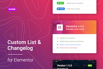 Changelog & Custom List для Elementor