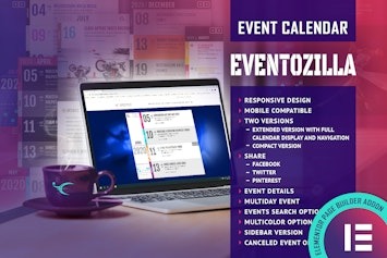 Виджет календаря событий для Elementor