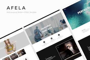 Afela — гибкий HTML5-шаблон для сайтов бизнеса и портфолио