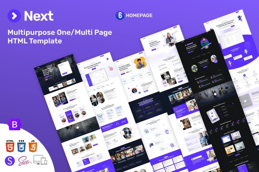 Многоцелевой шаблон Next для бизнеса и стартапов