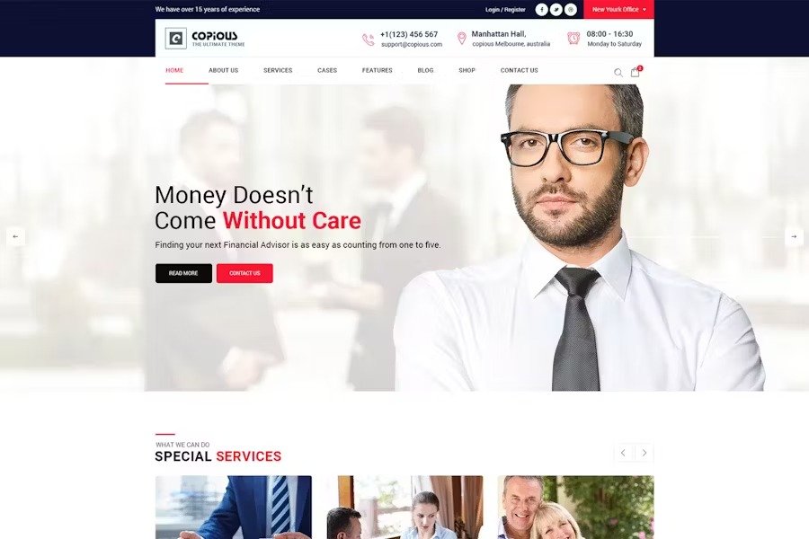 Copious — бизнес-шаблон для финансов, логистики и производства