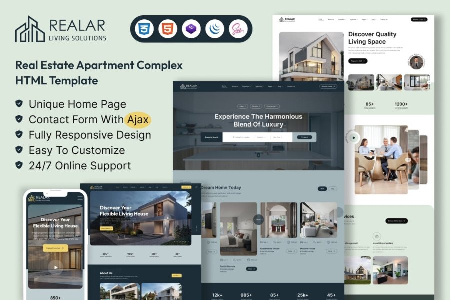 HTML-шаблон Realar - Жилой комплекс недвижимости