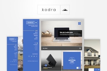 Kodra — полноэкранный HTML шаблон портфолио для стильного представления проектов