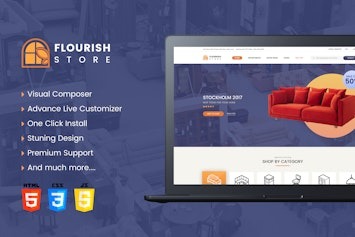 Flourish — элегантный HTML5 шаблон для eCommerce сайтов
