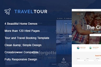 Travel Tour — стильный HTML-шаблон для туризма и путешествий