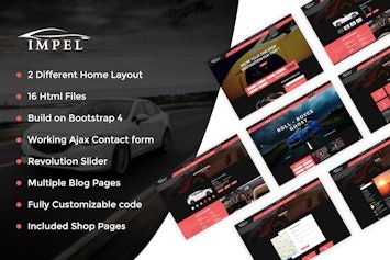 Impel Car — HTML-шаблон для автосалонов и автосервисов