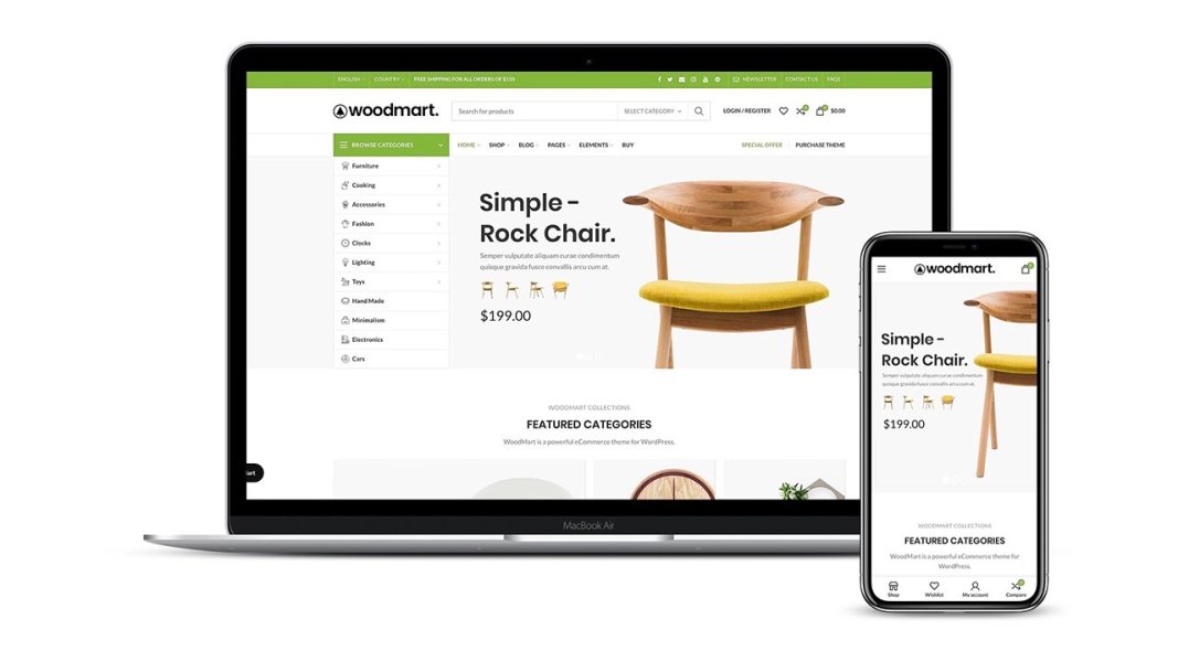 WoodMart - Многофункциональная WooCommerce тема от xtemos