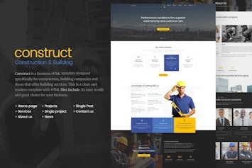 Construct — HTML5 шаблон для строительства и ремонта