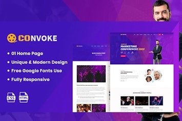 Convoke – шаблон для мероприятий и конференций на HTML5