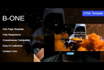 B-One — одностраничный HTML-шаблон для современных проектов