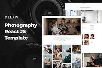 Alexis — шаблон React JS для портфолио фотографа