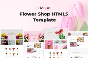 FloSun — элегантный HTML5-шаблон для цветочных магазинов