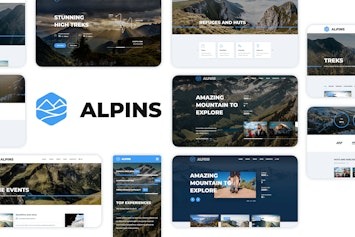 Alpins — универсальный HTML5-шаблон для сайтов о горах и туризме