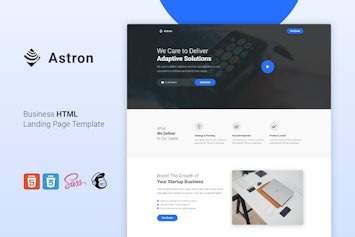 Astron — HTML-шаблон для страниц генерации лидов