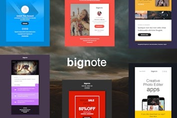 Bignote – набор из 24 адаптивных email-шаблонов для уведомлений