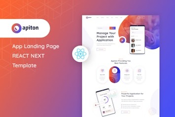 Apiton — шаблон для посадочных страниц приложений на React и Next.js