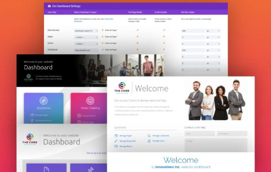 Divi Dashboard Welcome - экран приветствия Divi WordPress