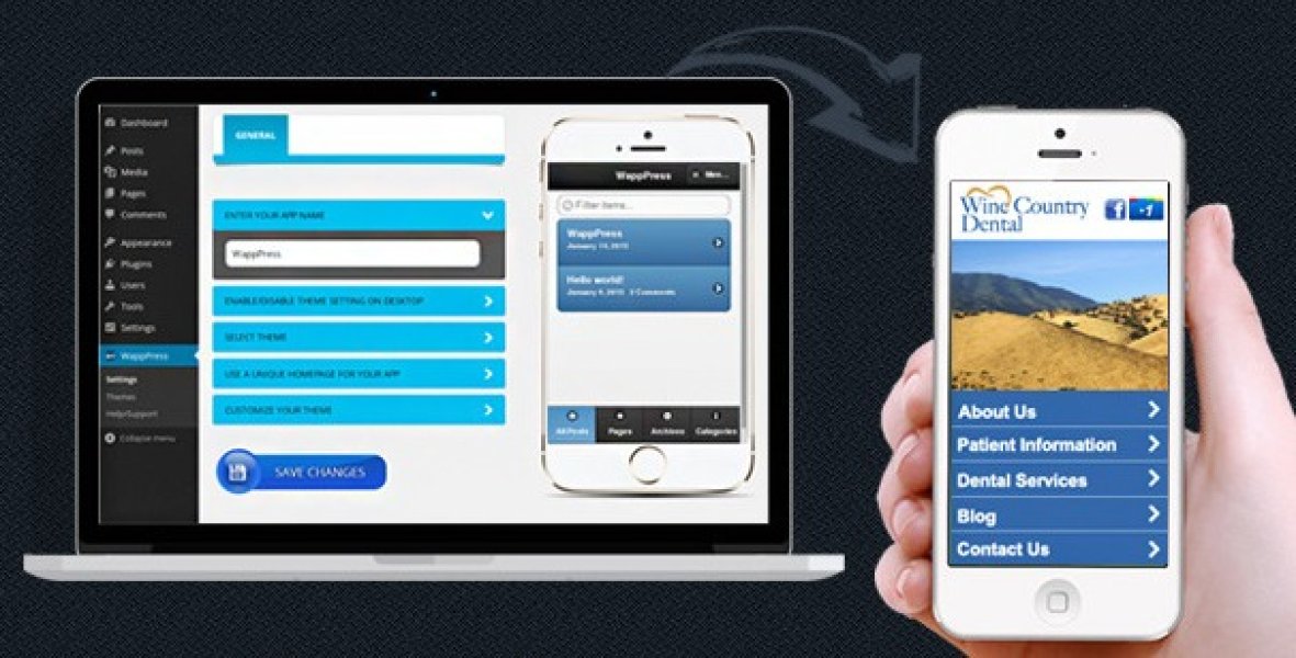 Wapppress - создание мобильного приложения Android для Wordpress
