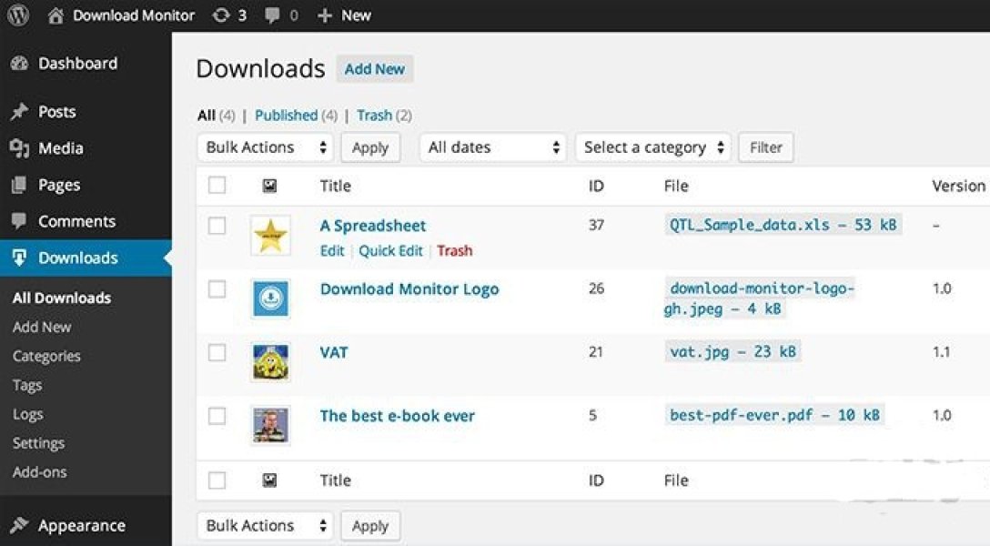 Download Monitor - статистика загрузок WordPress