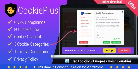 Cookie Plus GDPR - плагин cookie для WordPress