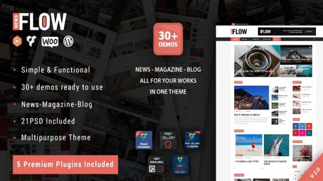 Flow News - тема блога и новостного сайта WordPress