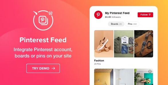 Pinterest Feed - галереи Pinterest на WordPress