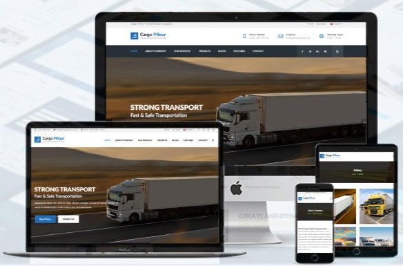 Pifour - тема перевозок и логистики WordPress