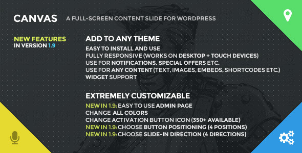 Canvas - всплывающие панели WordPress