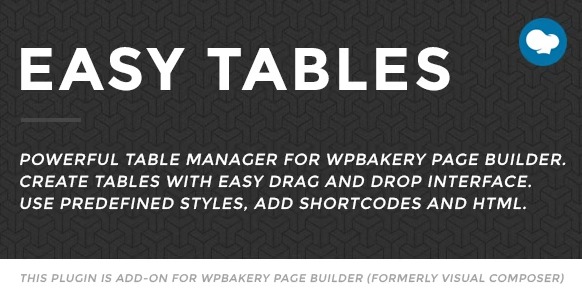 Easy Tables - аддон таблиц для WPBakery Page Builder