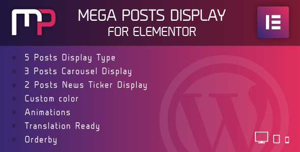 Mega Posts Display for Elementor - плагин для Elementor