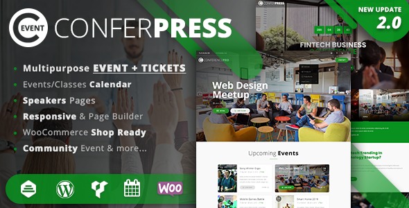 ConferPress - тема для сайта мероприятий WordPress
