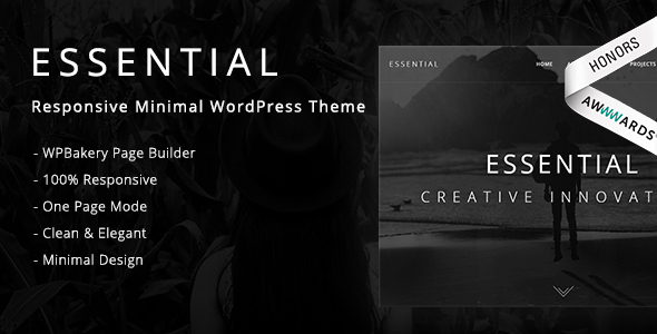 Essential - лендинг тема WordPress